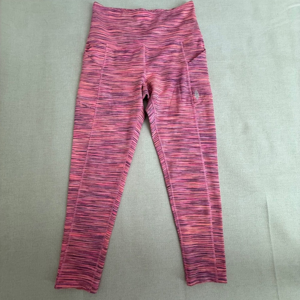 FP Movement Free People Pink Space Dye High Rise Pocket Leggings Size XS/S